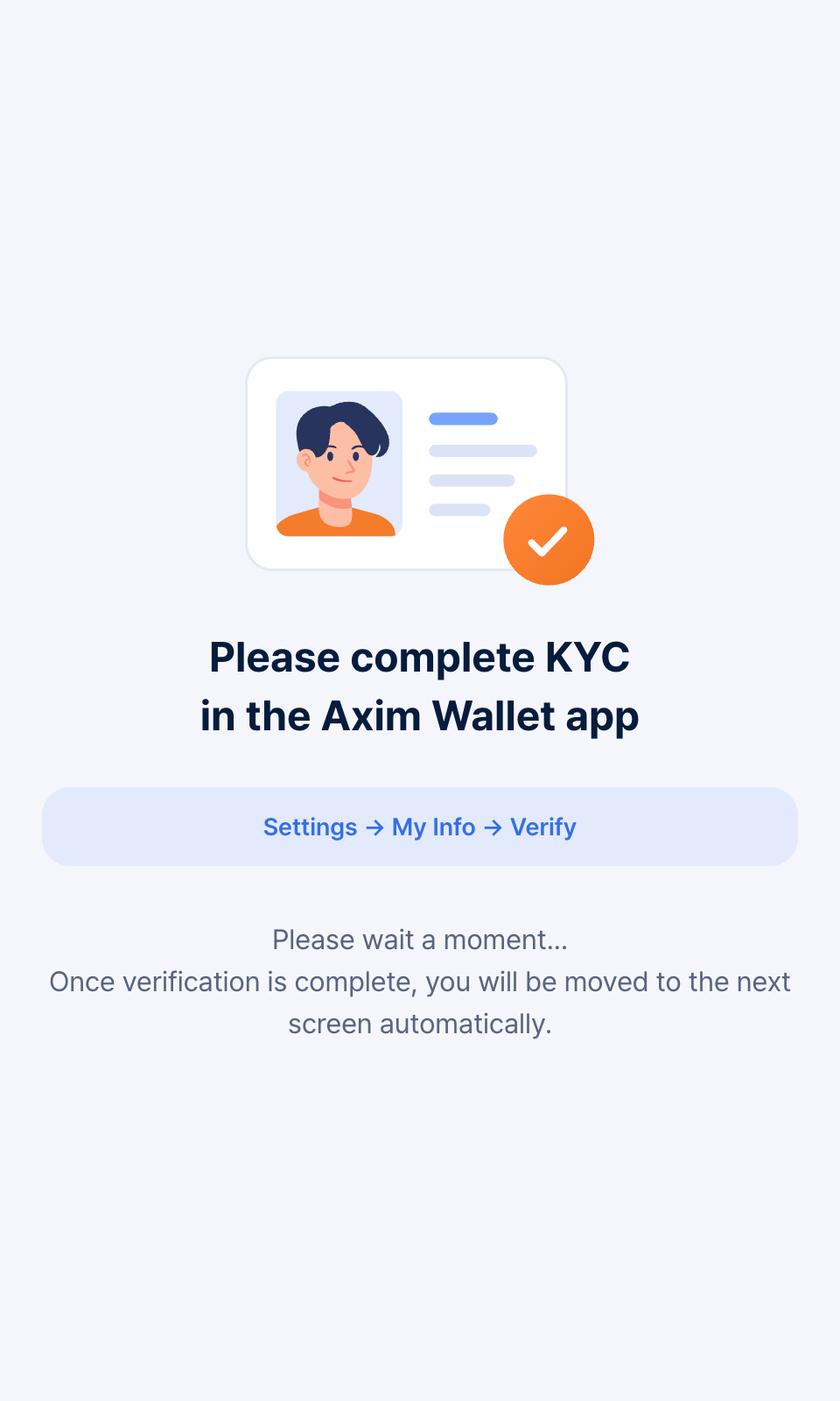 eKYC required screen