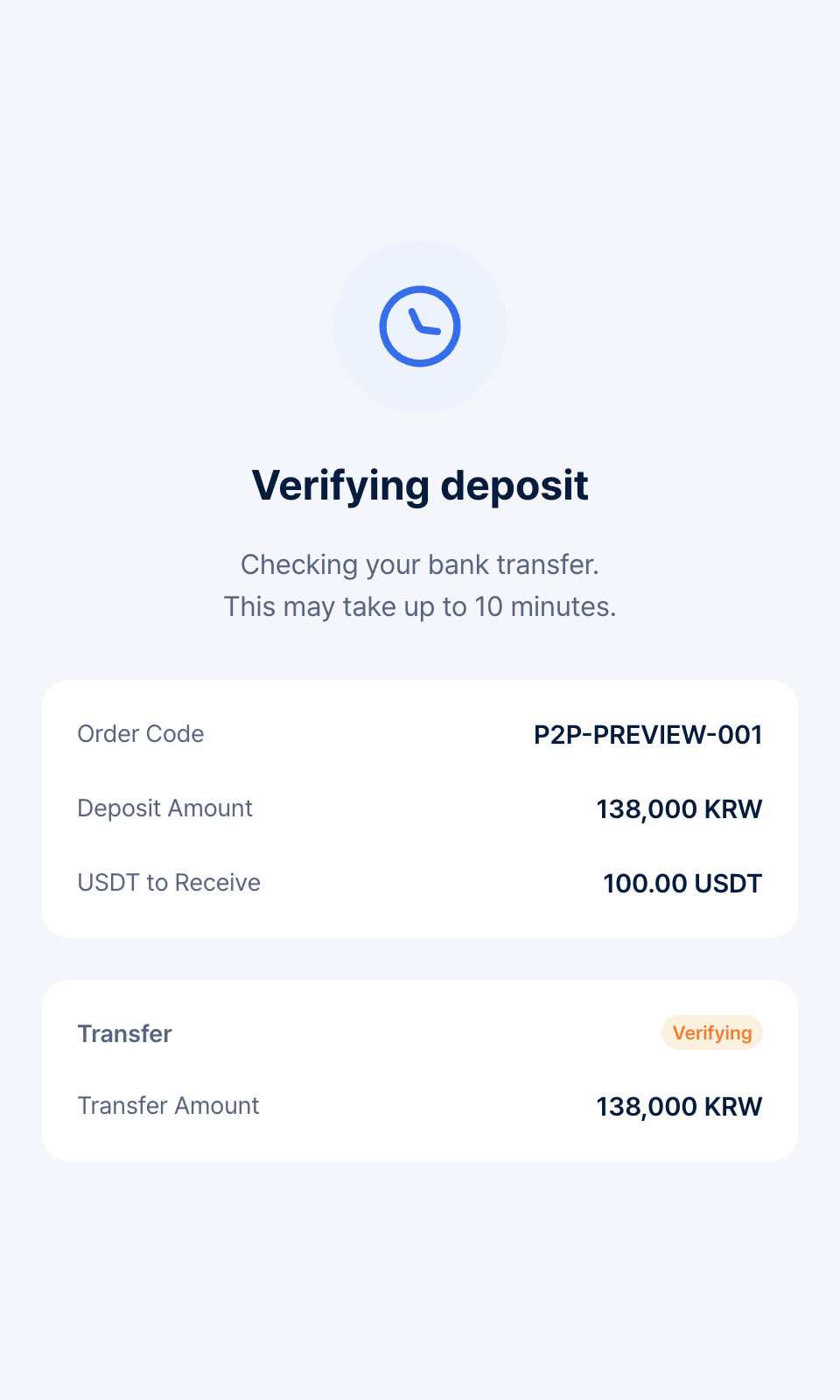 Awaiting verification / complete
